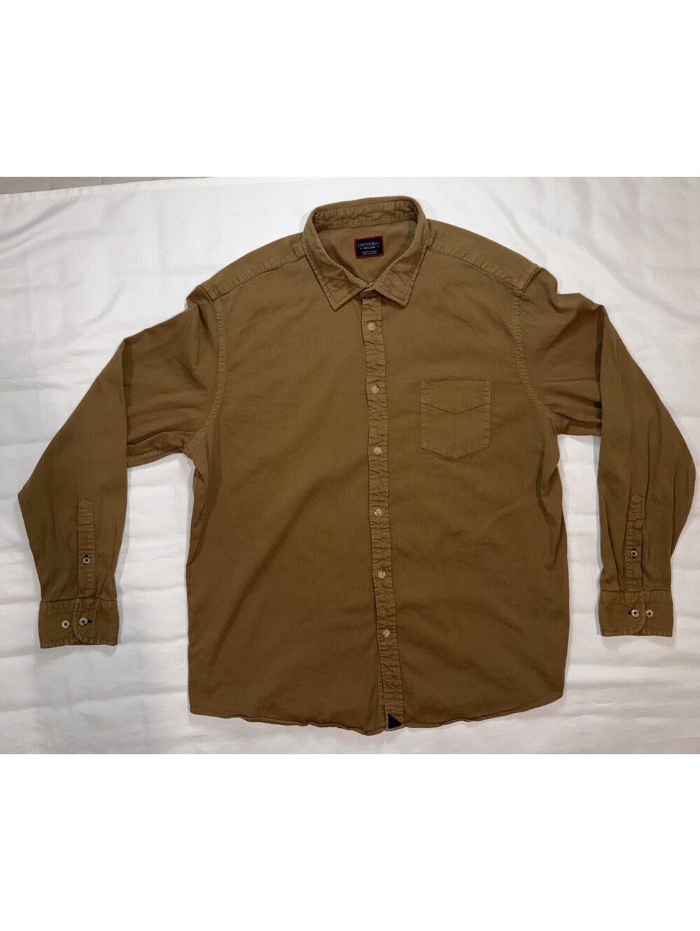 UNTUCKit Men’s XXL Brown Long Sleeve Button Down Shirt Modal Casual